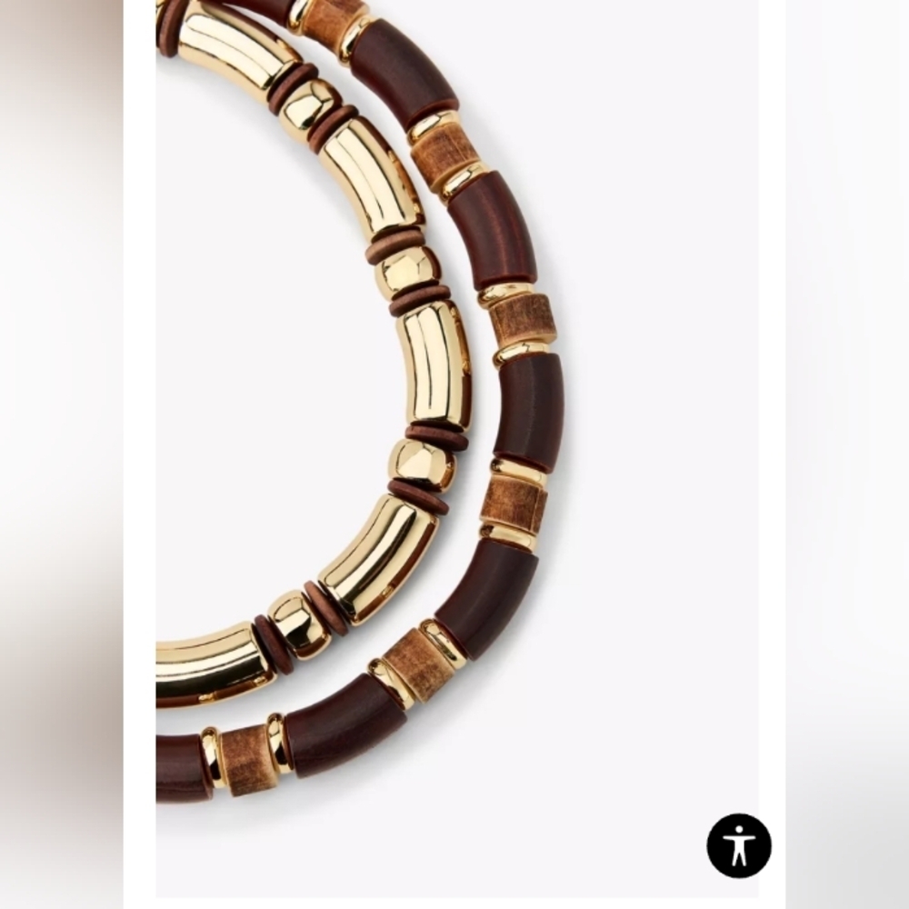 Zara‎ Pack Of 2 Combined Wood Necklaces - Picture 4 of 4